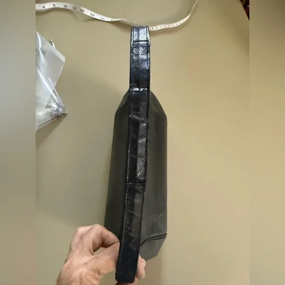 Vintage, 50’s, 60s, black, lizard skin bag, rockabilly, handbag. - Picture 10 of 11